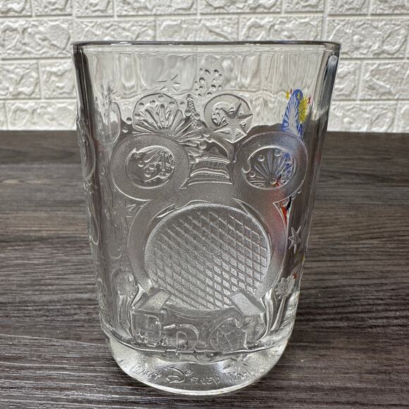 McDonald's Walt Disney World Celebration 2000 3D Mickey Mouse Square Clear Glass - Picture 2 of 7